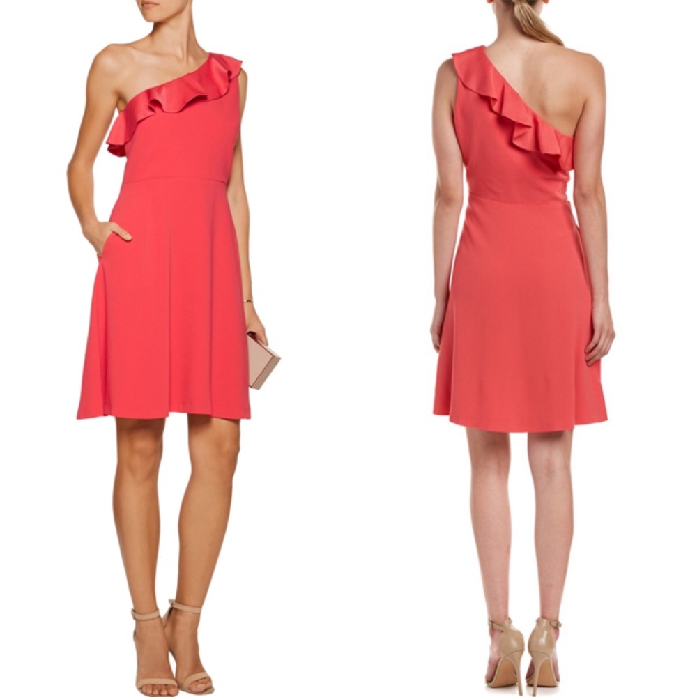 NWT Majé One Shoulder Bubblegum Dress